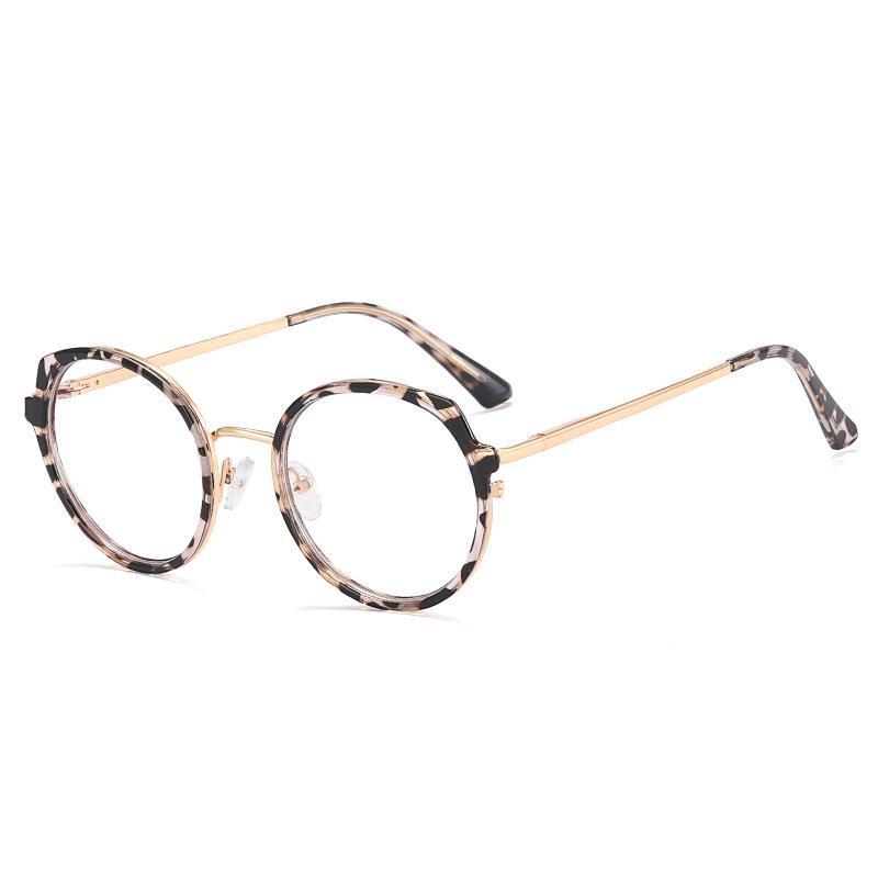 Anti Blue Light Black Clear Glasses Frame Women Fashion Round Transparent Trendy Optical Eyeglasses for Ladies Oversize Eyewear