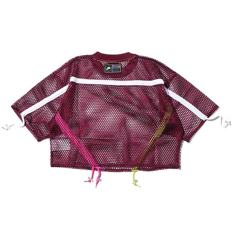 

Женская футболка с короткими рукавами и сетчатым шнурком Nike Sportswear Бордо AR3034-609 L