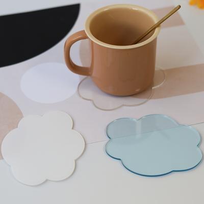 1/3PCS Cloud Coasters Acrylic Set Heat Insulation and Non Slip Waterproof Cup Mats Table Protector Kitchen Items Drinkware Decor
