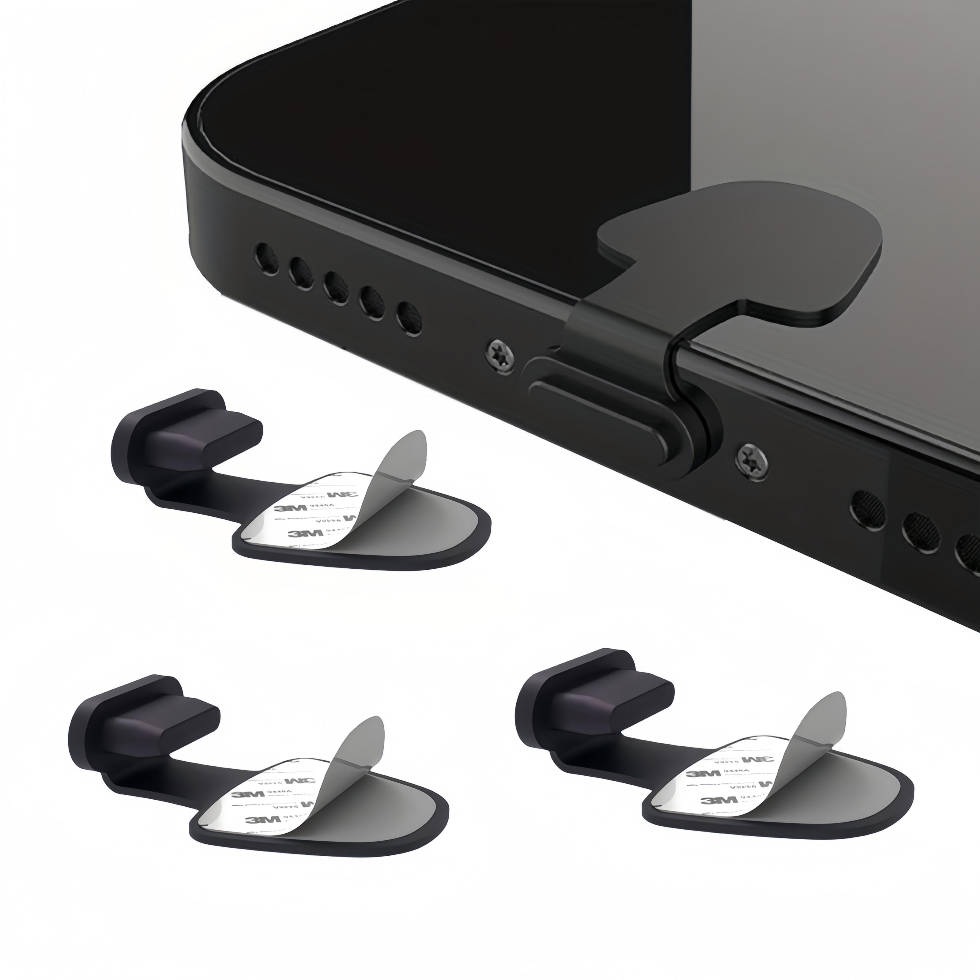 3 Stück Typ C Staubdicht Stecker, Staubschutz Abdeckung Port Stecker Schutz Kompatibel mit Allen Typ-C Smartphones Und Tablets - Schwarz black
