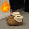 Women's Large Size Soft Elastic Winter Warm and Cold a Foot Stirrup Padded Snow Boots Non-slip Wear Outdoor Leisure Sports Cotton Boots