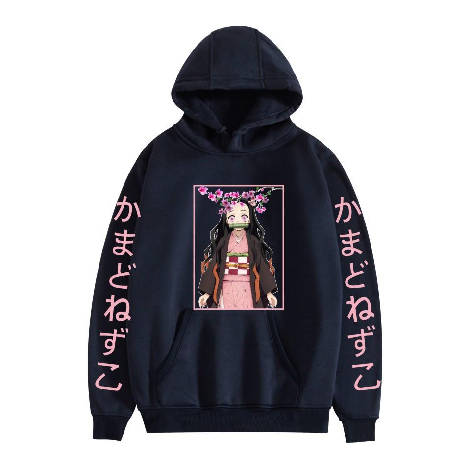 Japan Anime Kawaii Demon Slayer Kamado Nezuko Manga Mikiny Mikiny Topy Pulóvre Streetwear Unisex kreslená mikina