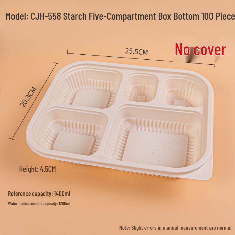 TianyaJing Einweg-Lunchbox mit Fächern aus Maisstärke