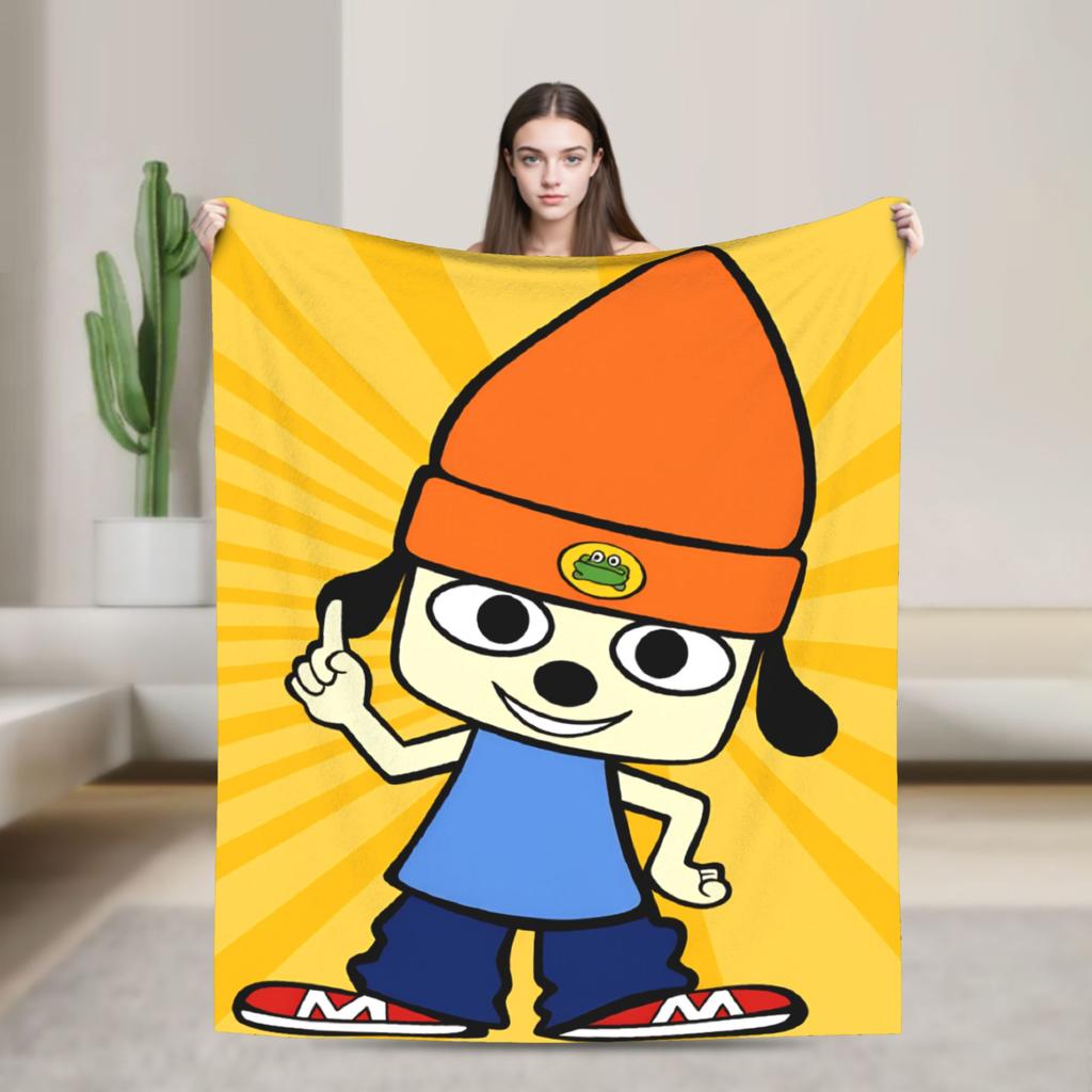 Parappas The Rappers Blankets Quality Super Warm Throw Blanket Winter Airplane Travel Couch Chair Funny Bedspread