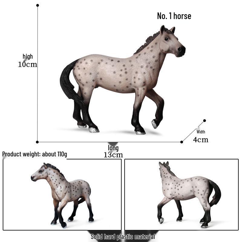 Cross-border Prairie Horse Desktop Ornament: Black & White North American Feral Horse Model