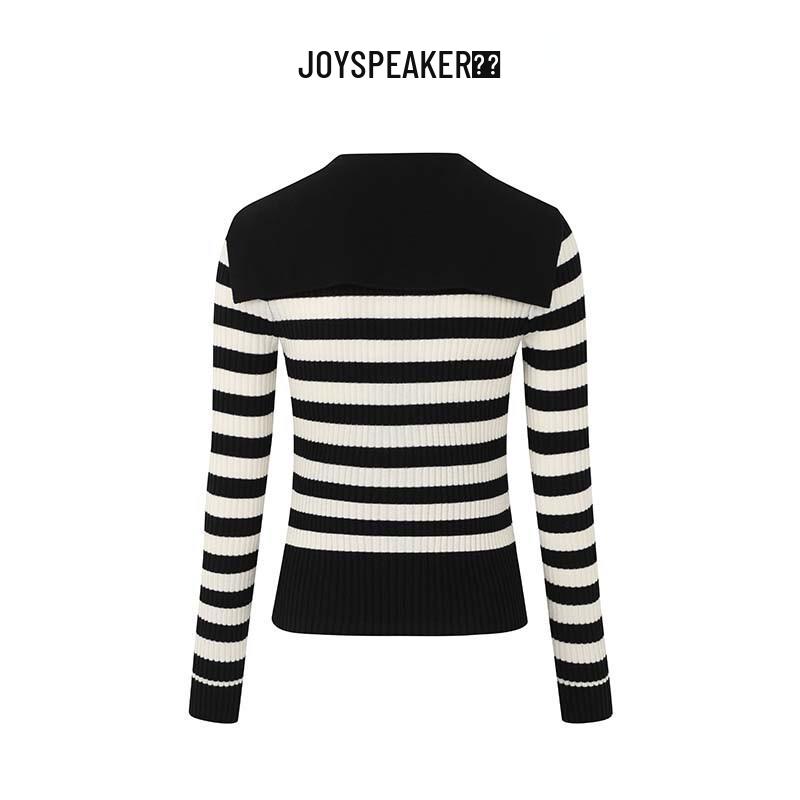 JOY SPEAKER Women's Striped Knit Cardigan