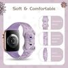 Silikonarmband für Apple Watch Serie 11 46mm 42mm Ultra3 49mm Zweifarbiges graviertes florales Armband für iWatch 10 9 8 7 6 Se3 41mm 45mm 40mm 44mm