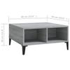 Vidaxl Coffee Table, Grey Sonoma Oak, 60X60X30 Cm