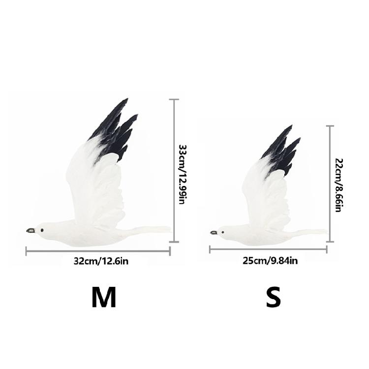 Artificial Seagulls Decors Hanging Ornament Christmas Flying Bird Pendant Seagulls Model Statue for Wedding Parties