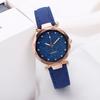 Ladies Rose Gold Quartz Watch Rhinestone Fashion Korean Female Belt