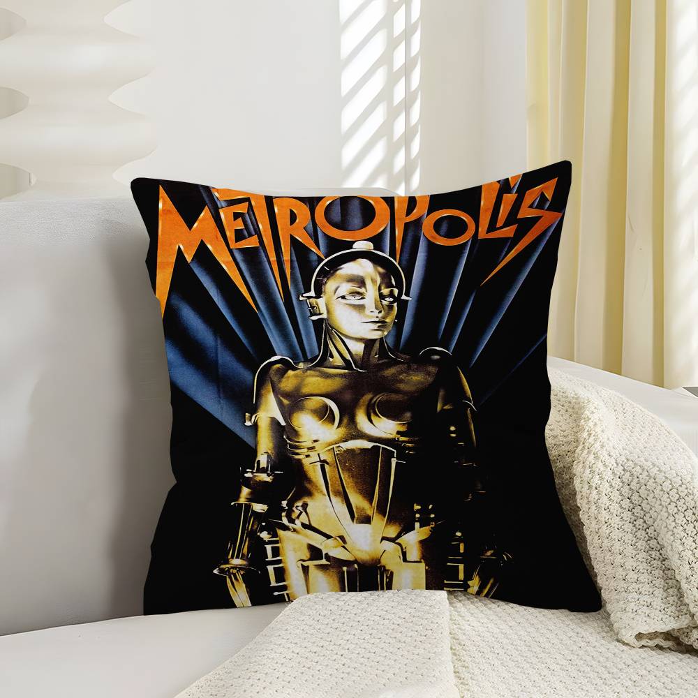 Vintage S Metropolis Movie Pillow Gifts Home Office Furnishings Bedroom Sofa Car Cushion Cover Case Xcm