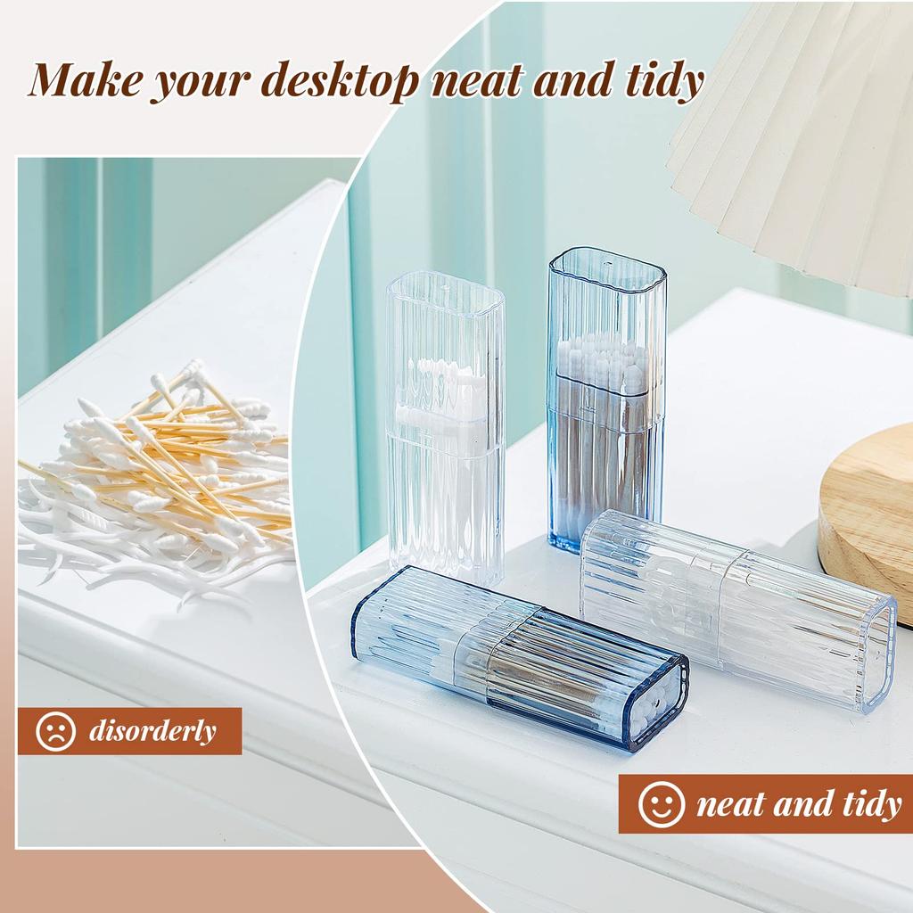 8 Pack Project Storage Box Portable Creative Storage Box Dental Toothpick Holder Floss Qtip Travel Case Transparent Flosser Disp