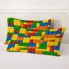 Color Blocking Block 3D-gedruckte Bettbezüge für Kinder Jugendliche Erwachsene Weicher Bettwäschebezug Kissenbezug Leichtgewichtige Heim-Bettdecke