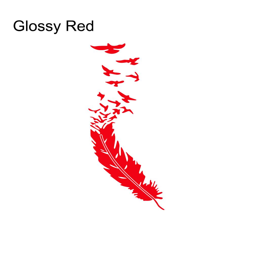 Creative Feather Car Sticker Waterproof Decals Personalize Styling Accessories For Skoda Seat VW Volkswagen Suzuki Smart Toyota