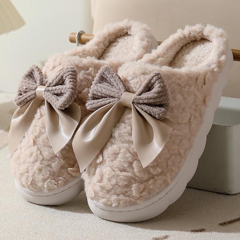 Winter Fur-Slippers: Women's & Men's Cozy Cotton, Velvet-Lined, Thick Sole for Indoor Warmth