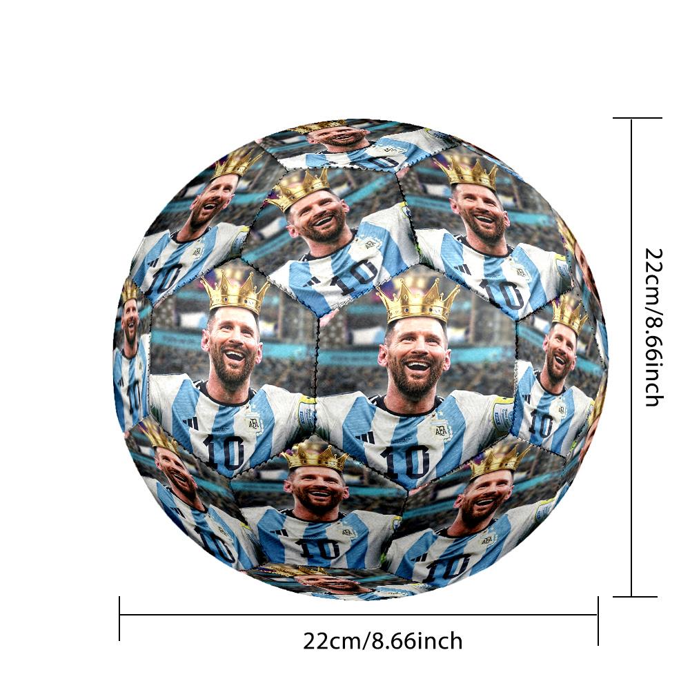 Messi 10 Number Argentina Soccer Player Celebration Soccer Ball Size 5 Football Machinestitched Indooroutdoor Universal Football Soccer Accessory