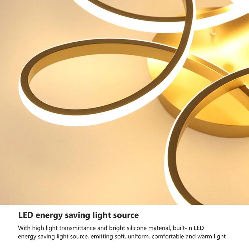 Modern LED Ceiling Lamp For Living Room Restaurant Bedroom Chandelier Six Petal Flower Design Ceiling Lights Home Decor Fixture