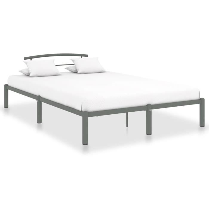 VidaXL Bed Frames Grey Metal 160 X 200 Cm