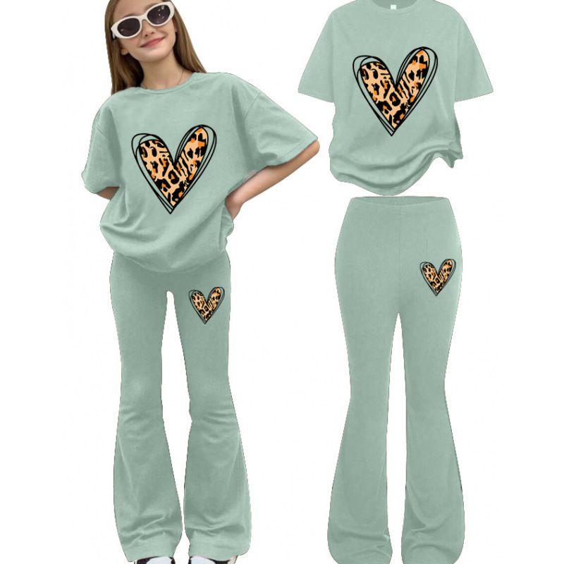 8-12 Jahre Kinder Mädchen T-Shirt und Hose Set Freizeitkleidung