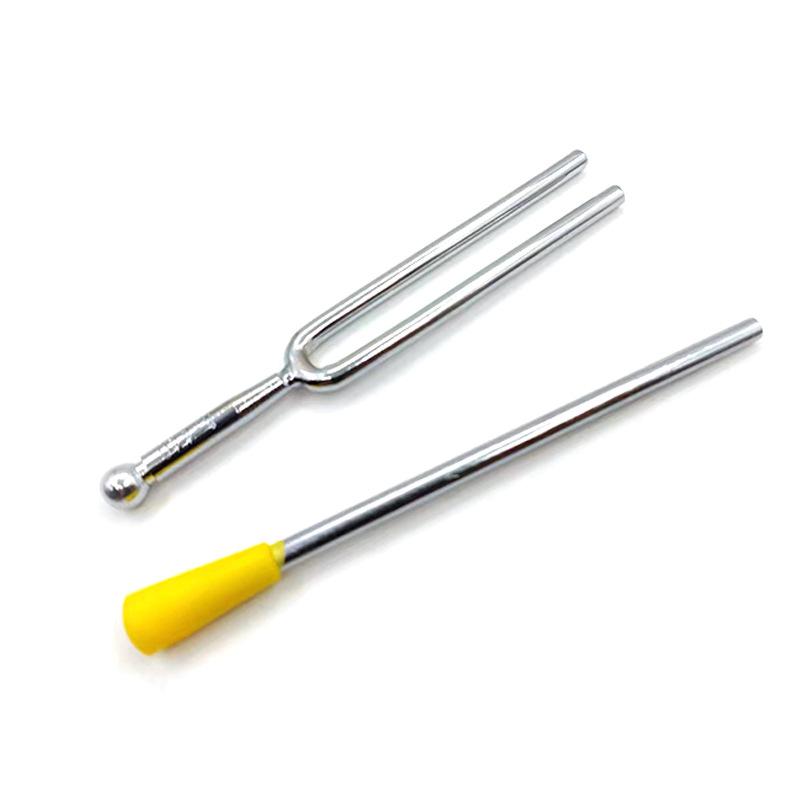 1/2Pcs Metal Resonance Fork Standard Musical Tuning Fork For Piano Guitar Violin Instrument Teaching Practice Tune with Hit Stick