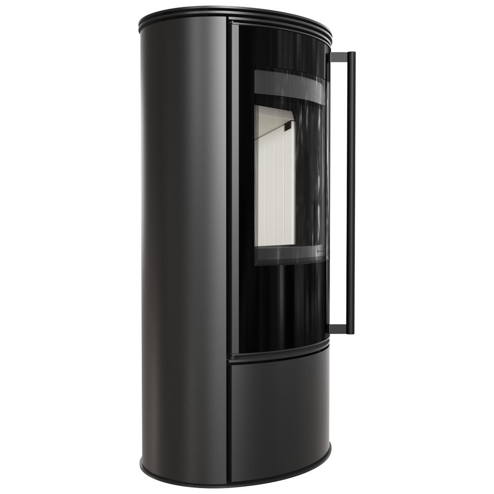 Wood Burning Steel Stove KRATKI ERIK Ø 150 5,5 kW Self Closing Door