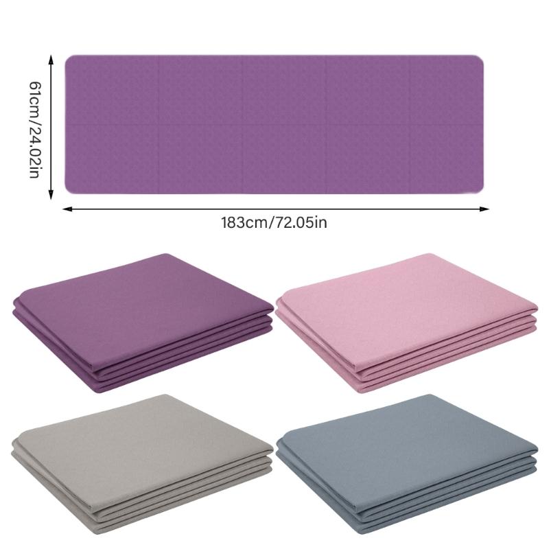 Travel Fitness Exercise Mat Foldable Yoga Mat Gym Mat for Yoga Pilates Floor Workout Thicknesses 5mm