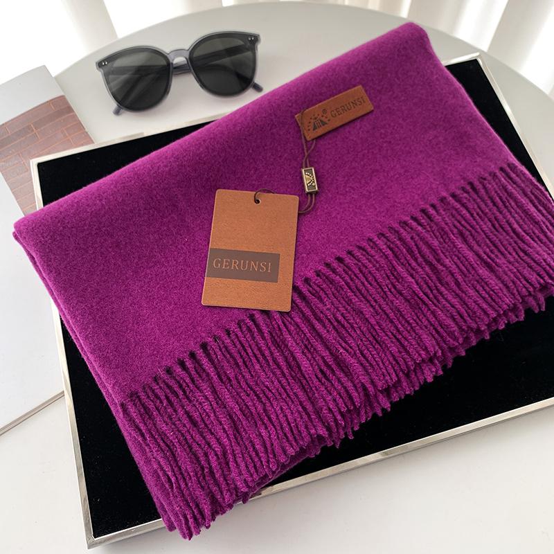 VISROVER New 20 Colors Woman Winter Scarf Fashion Female Shawls Cashmere Handfeeling Winter Wraps Solid Color Winter Hijab Gift