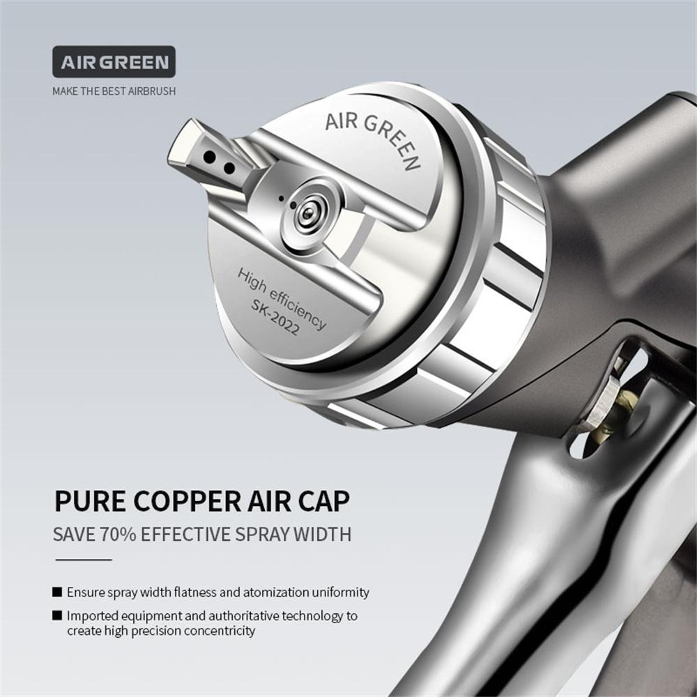 1.3mm Nozzle HVLP Auto Paint Air Spray Gun Car Detail Touch Up Painting Airbrush