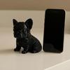 3D Printed French Bulldog Ornament, Black Glossy Dog Sculpture, Minimalist Cute Bulldog Figurine Desktop Decoration for Dog Lovers Gift