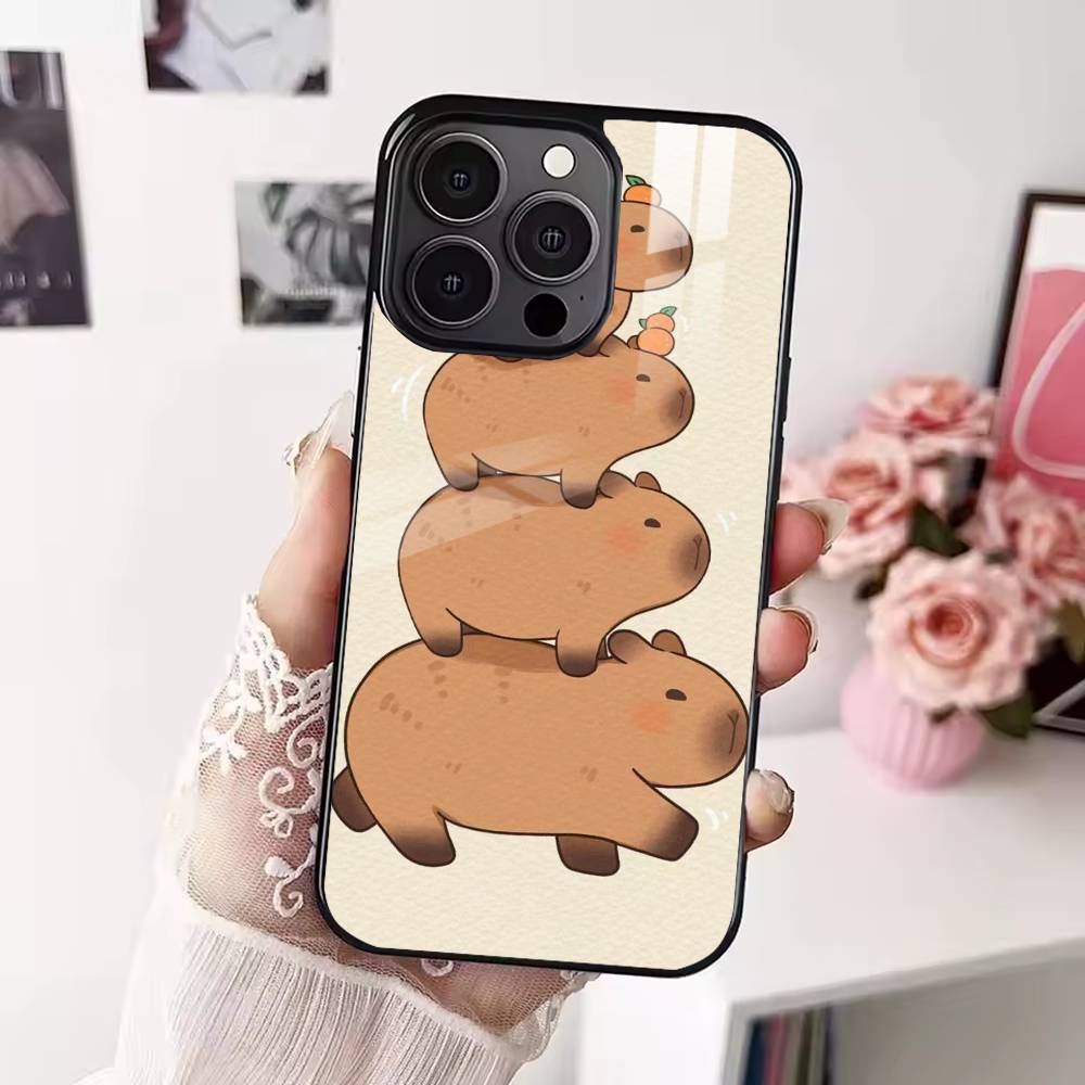 Cute C-Capybara Phone Case For iPhone 17,16,15,14,13,12,Plus,Pro,Max For Magsafe Magnetic Wireless Charge