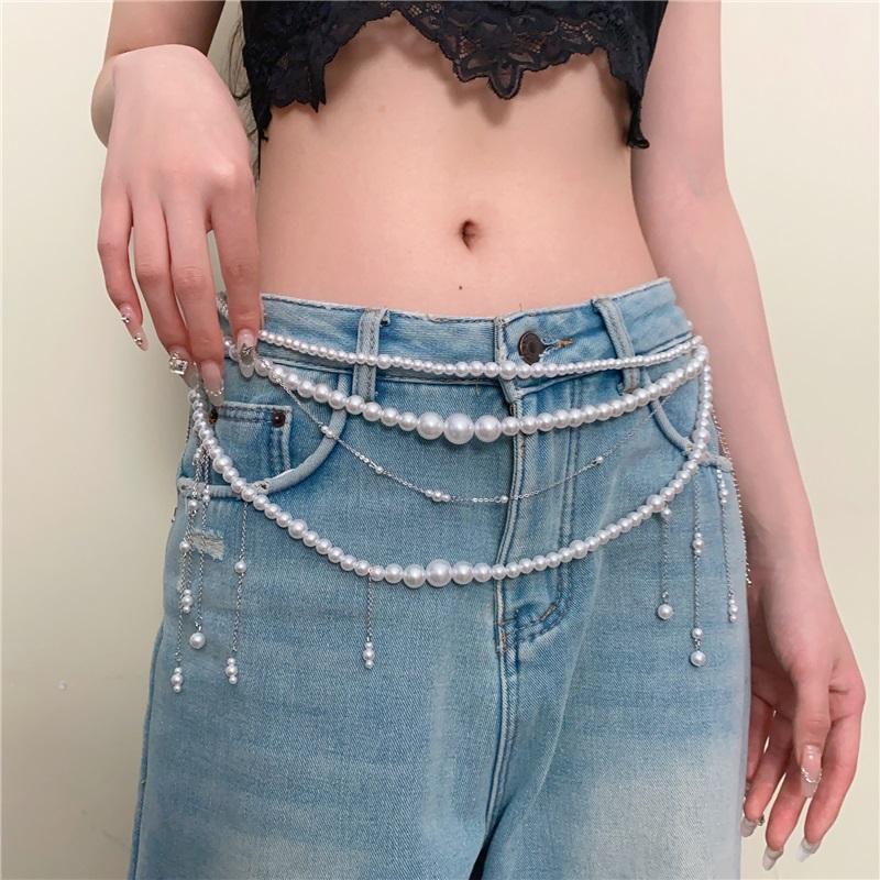 Butterfly Princess Multi-layer Tassel Waist Chain Body Chain French Niche High-end Heavy Industry Super Fairy Necklace Accessories