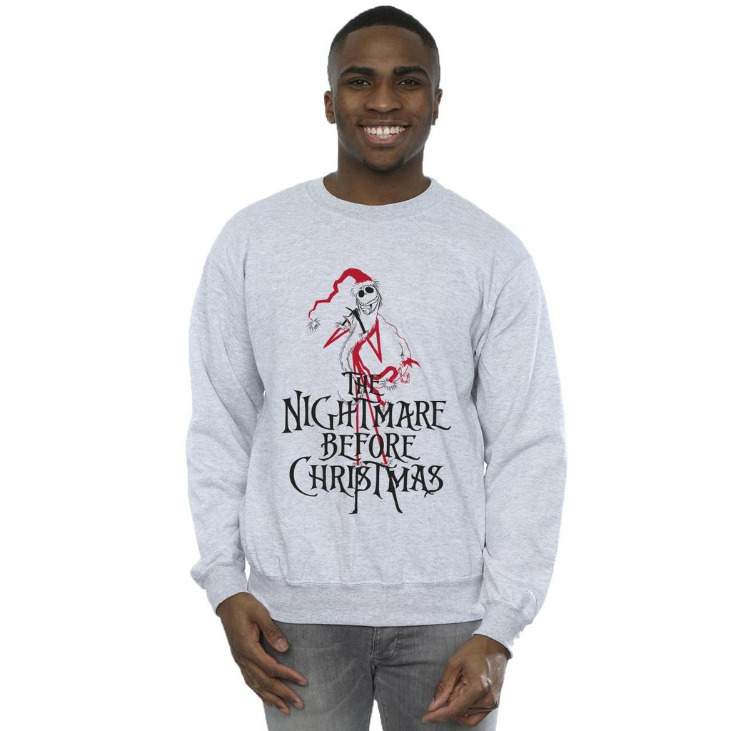 Disney Mens The Nightmare Before Christmas Santa Sweatshirt