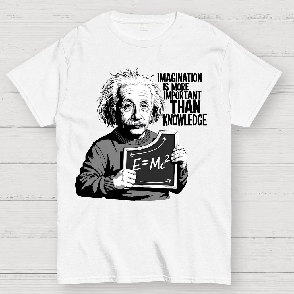 Imagination is more important than knowledge Cotton Summer Casual Cool Loose T-Shirt