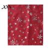 Cozy Christmas Party Scarf Glitter Sparkly Foil Snowflake Print for Women, Warm Fashionable Neckwear Theme Shawl Wrap, Fall Winter Lightweight