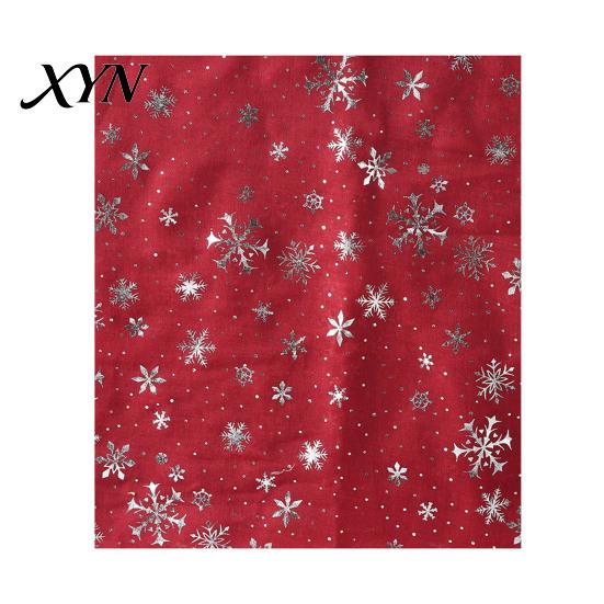 Cozy Christmas Party Scarf Glitter Sparkly Foil Snowflake Print for Women, Warm Fashionable Neckwear Theme Shawl Wrap, Fall Winter Lightweight