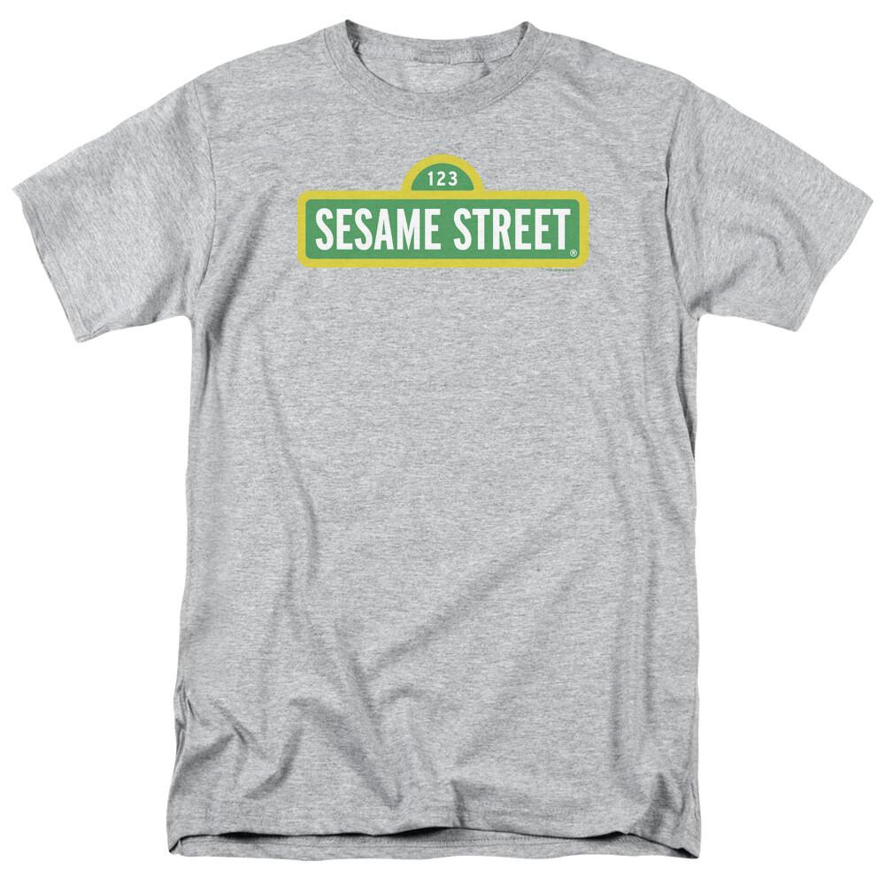 Sesame Street Logo T Shirt Mens Licensed Classic TV Elmo Big Bird Sport Gray XXL