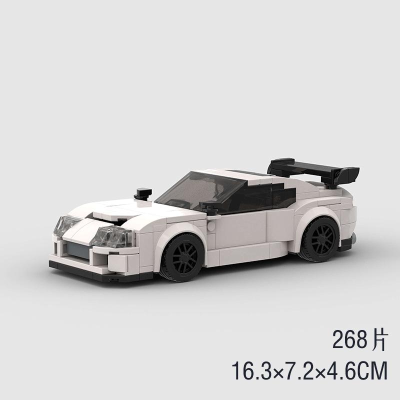 Technischer Speed Car MOC Stadtfahrzeug Rennwagen Rallye Bausteine Ziegel Set Retro Ornament DIY Spielzeug für Erwachsene Geschenke