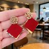 Geometric Dangle Earrings Metal Alloy Lightweight Fashion Jewelry Stylish Design for Daily Wear and Special Occasions