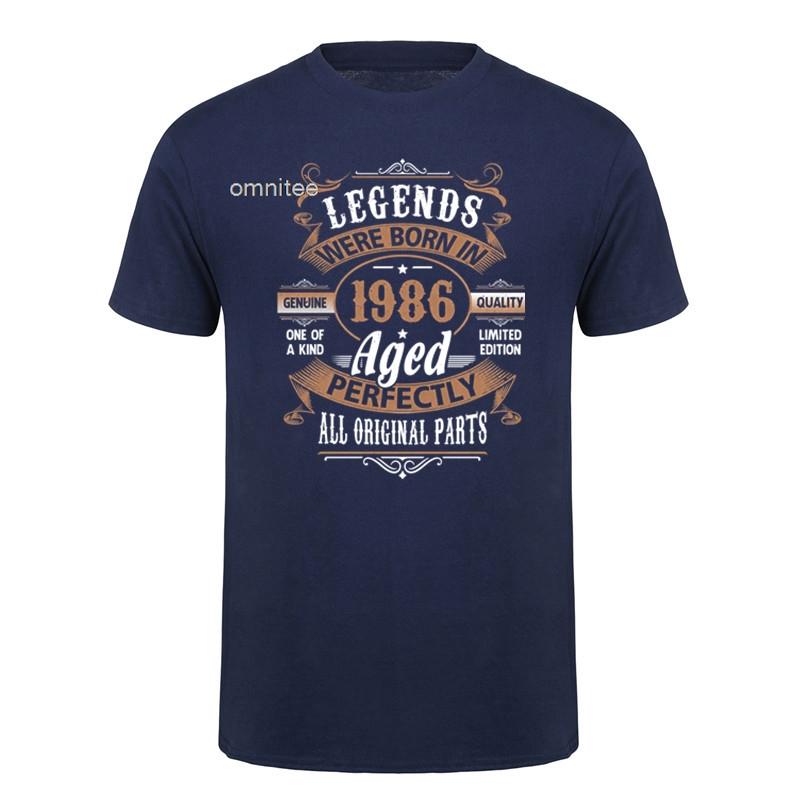 40 Years Old Vintage Born In 1986 T Shirt Unisex Streetwear Tee Funny Birthday Gift Shirt Short Sleeve Unisex Loose Clothing HJ011