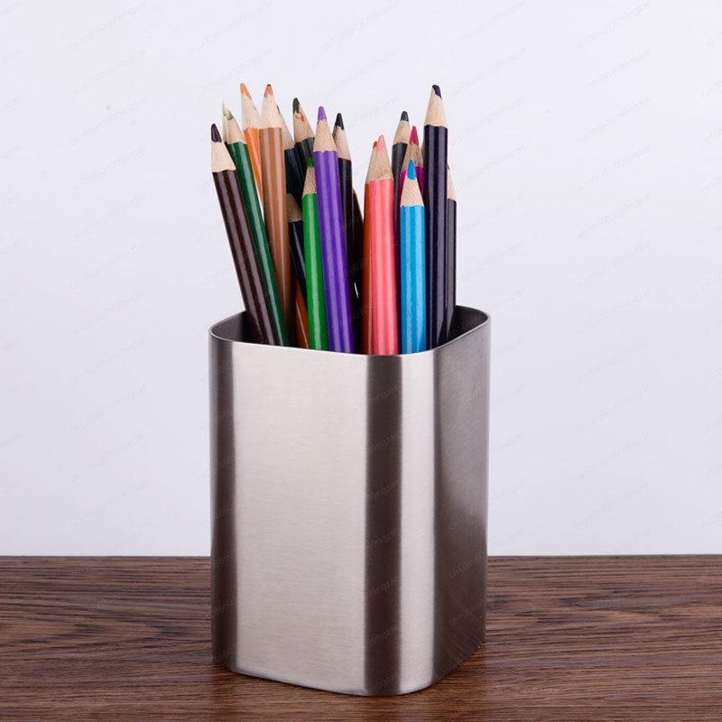 Thickened 304 stainless steel pen holder cylindrical makeup brush holder 8 * 9.8cm