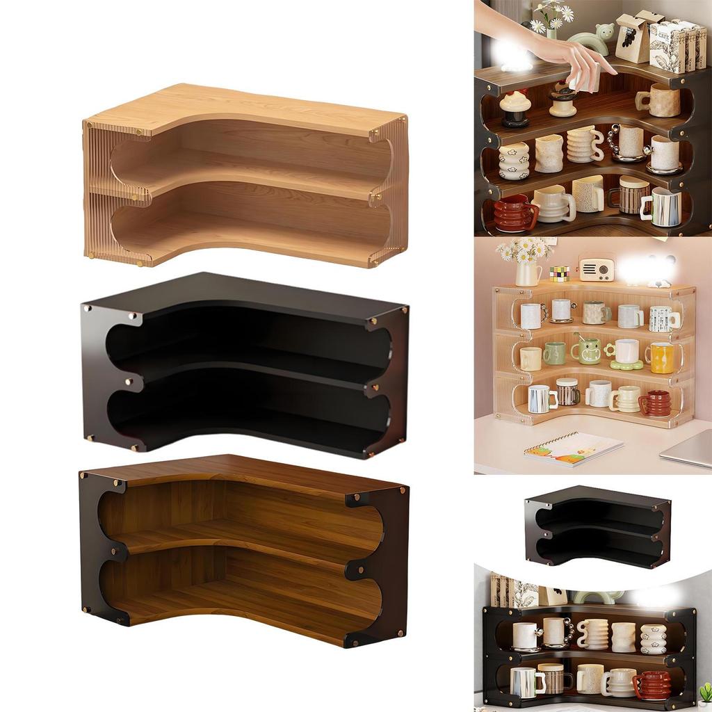 Eckschreibtisch Organizer Regal Arbeitsplatten-Display Vielseitiges Wasserbecher Aufbewahrungsregal 2