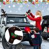 Enfeite de Renas de Natal para Carro com Luzes LED Traje de Galhadas para Exterior de Automóvel Decoração de Carro de Alce de Veludo Polar de Natal