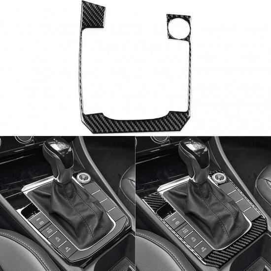 Durable Carbon Fiber Compatible with Volkswagen VW Jetta A7 2019-2025 2020 2021 2022 2023 2024 Accessories Car Gear Shift Control Anti-Scratch Panel