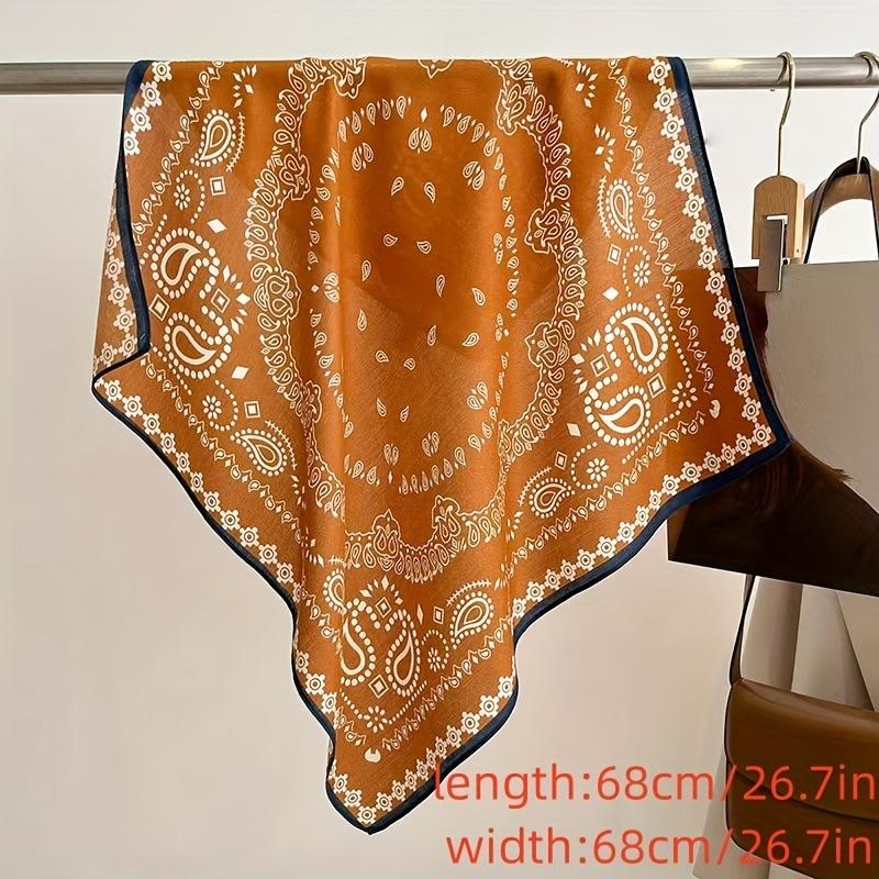 70*70cm Square Scarf Printed Silk Scarf Square Scarf Cashew Flower Scarf Women's Scarf Cloak