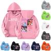 Child Fashion Lightweight Long Sleeve Pullover With Pockets  Print Hoodie