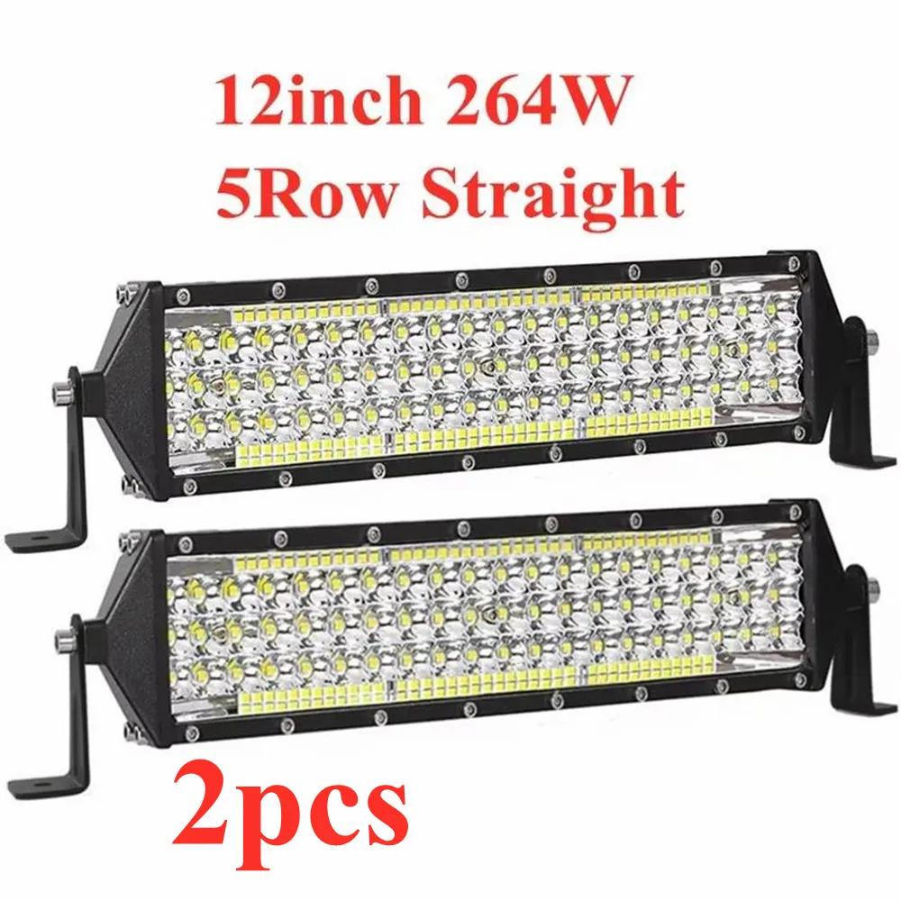 Car LED Light Bar Offroad 4x4 Spotlights Fog Lamp 12V 24V 3 Rows Headlight Truck Farm Tractor Boat SUV ATV Light Bar/work Light