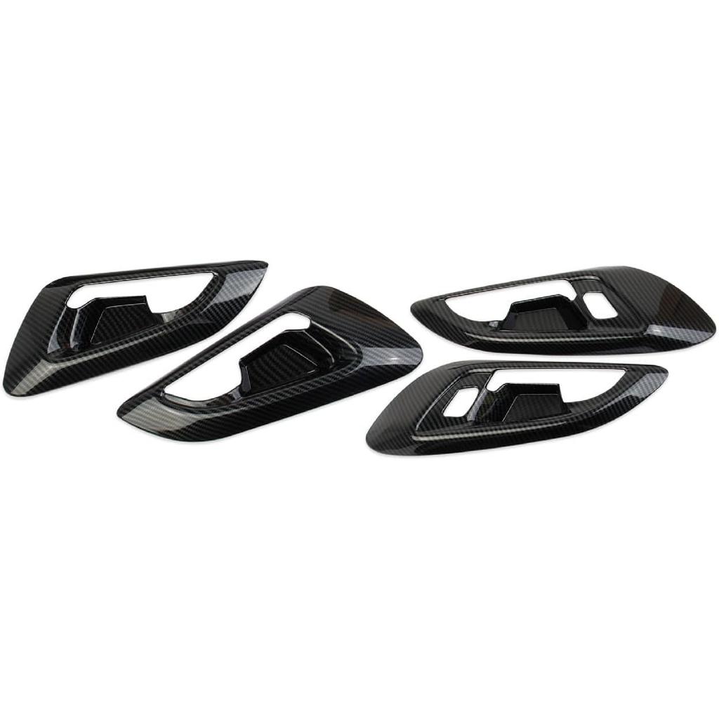 Korlot Carbon Fiber Style Interior Door Handle Cover Trim Accessories for Chevrolet Trax 2024-2026