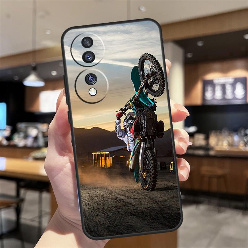 Moto Cross Motorcycle Sports Case For Honor Magic 5 6 7 8 Pro Honor 200 400 50 70 90 Lite X8b X8c X9b X9c X9d Win RT Cover