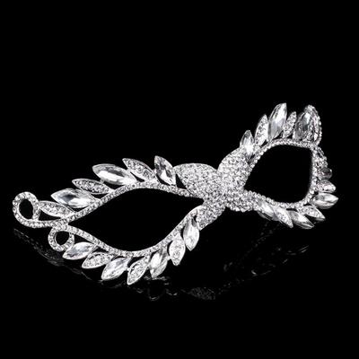 Rhinestone Rhinestone Face Mask Half Face Hollow Eye Mask Luxury Masquerade Mask  Wedding Party