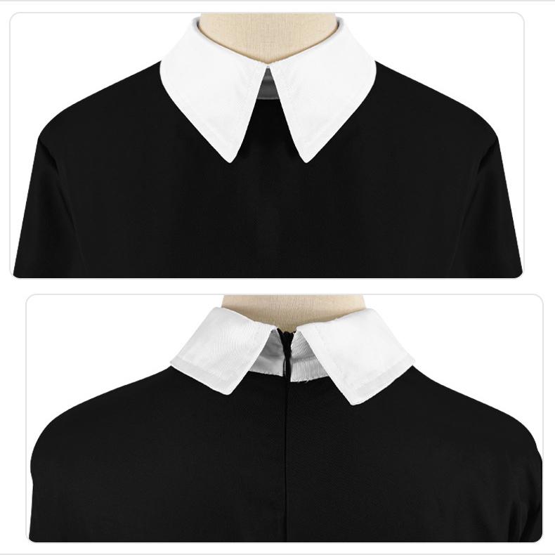 Gotycka ciemna, dopasowana damska sukienka z klapami, sweter z długim rękawem, czarna mini spódniczka Y2K sukienka na imprezę Halloween